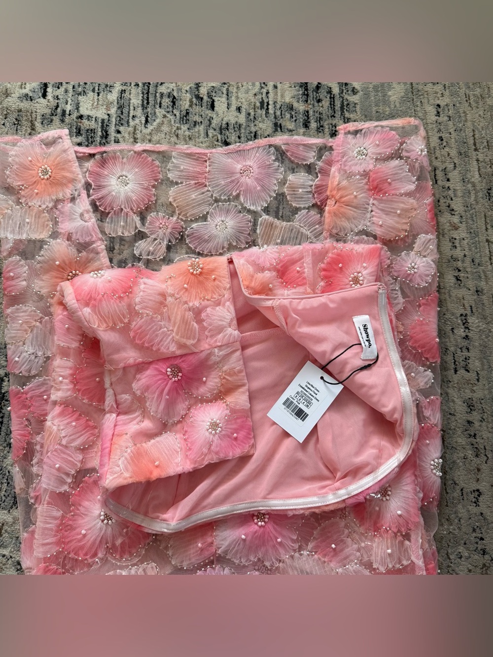 New Showpo Lima Maxi dress 4 pink embellished - Picture 4 of 5
